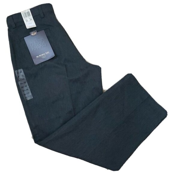 Dockers ~Men's 34×29~ Gray Classic Fit Pleated Pants No Wrinkle Twill NWT $48.00 - Picture 1 of 12